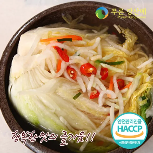 [푸른강산애] 감칠맛 백김치 5kg_1BOX, 5kg, 1box