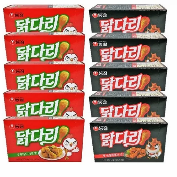 농심 닭다리 66gx10개 후라이드5개+핫숯불바베큐5개 66g 10개