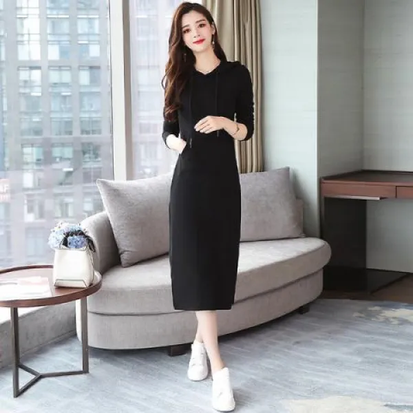 [실버캣] 멋낸듯안낸듯 티안나게 예쁜~트레이닝 후드롱원피스(88까지)
