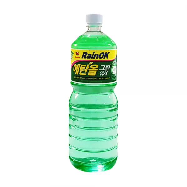 불스원 레인ok 그린 에탄올워셔액 유리세정제 차량용 친환경 1800ml
