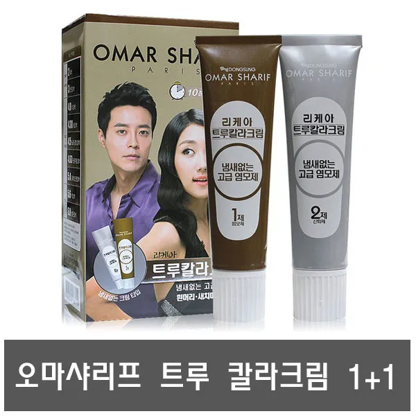 동성제약 오마샤리프 트루 새치 머리 염색 약x2개 새치멋내기, 4.0 다갈색, 2개