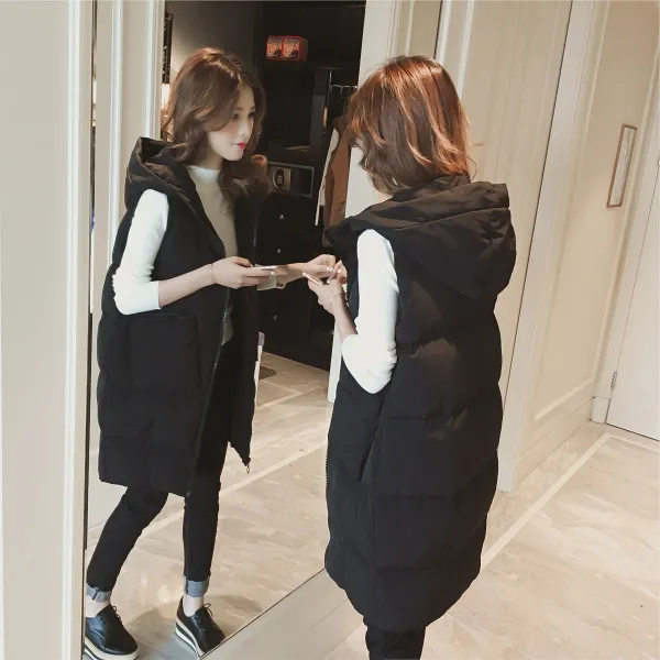 Zoneshop 여성 경량롱패딩조끼 베스트 루즈핏 점퍼 빅사이즈x23 577169623688_hxf1