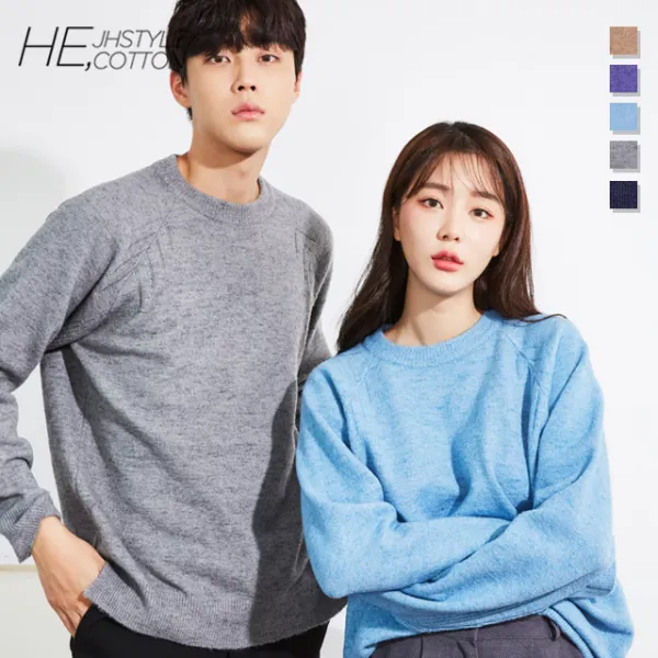 제이에이치스타일 앵커 라운드 니트