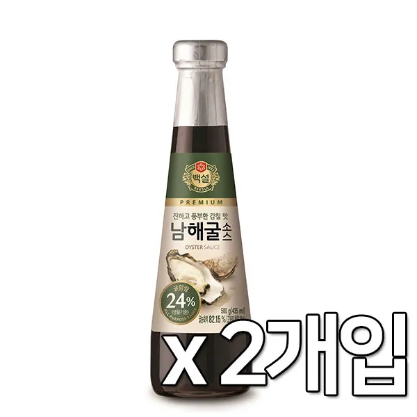 CJ백설 남해굴소스 500g x 2개입, 1