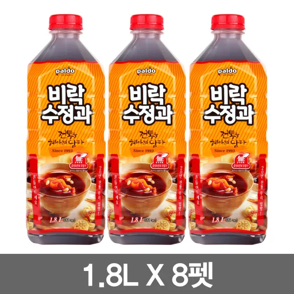팔도 비락수정과 1.8L*8펫, 8개, 1.8L