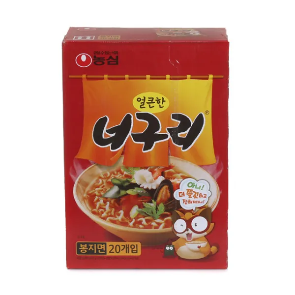 농심 너구리 얼큰한맛 총120gx20개입 굵은면발과 다시마가 매력 20입