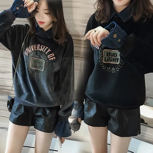 아이엠몽 여성 긴팔 맨투맨 셔츠 박시 루즈핏 유니버셜