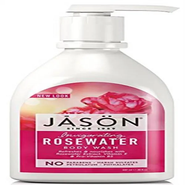 JASON 상쾌한 로즈 워터 바디 워시 30 oz. (포장은 다양 할 수 있음), 아첨