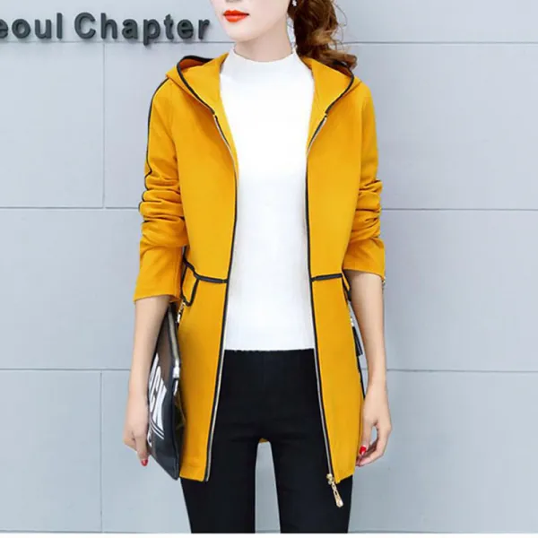 Gm 여성 가을 트렌치코트 롱 코트 캐주얼 13 Fr7yam