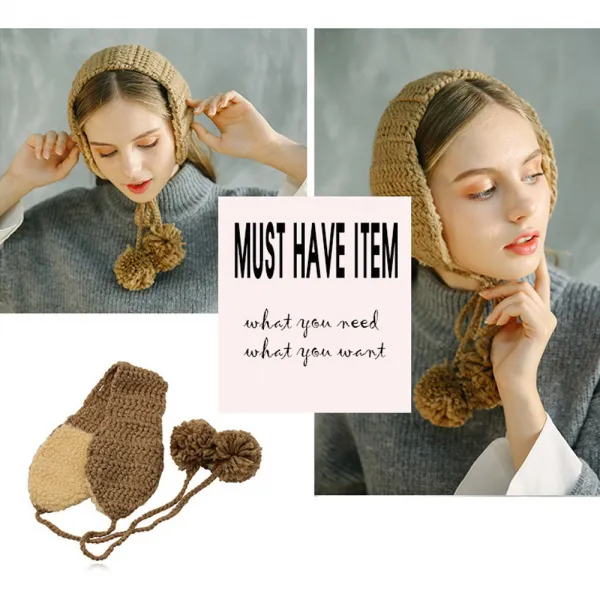 엔무역 겨울니트귀도리