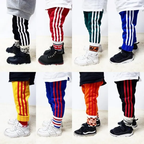 상상 유아 아동 기모바지 남아 여아 라인팬츠