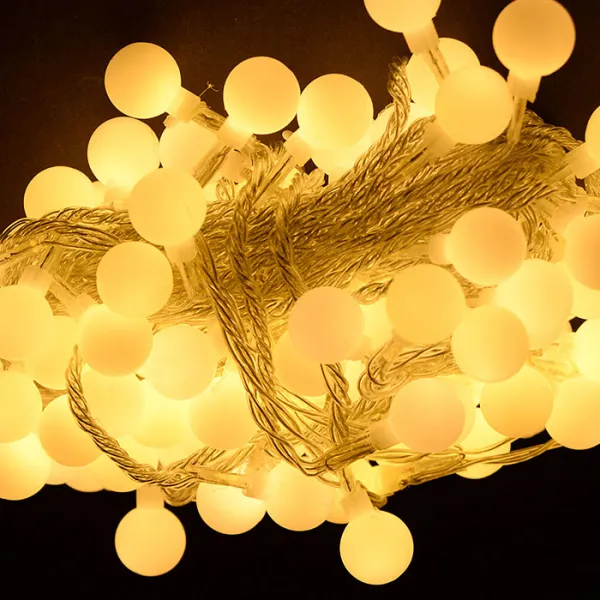 Led 100구 앵두전구 메모리형_투명선 전구색 투명선 전구색