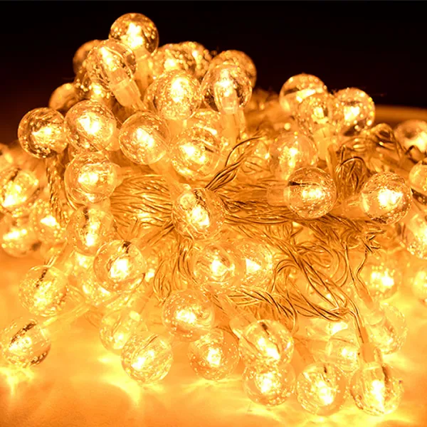 지아이비 Led 100구 크리스탈앵두전구 메모리형_투명선 전구색 투명선 전구색