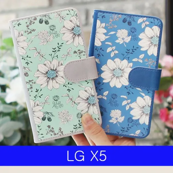 덕&컴 폰케이스 [LG X5 가든플라워 CZ다이어리 F770 케이스] 젤리케이스 추천케이스 하드케이스