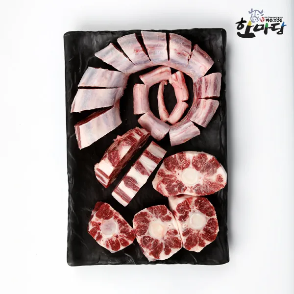 [ 바른고기집 ] 거세한우1등급이상 꼬리반골 1kg(반골70%+꼬리30%), 1팩, 1kg