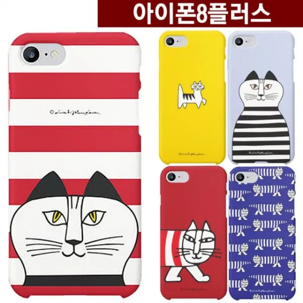 덕&컴 폰케이스 [아이폰8플러스 비비드 고양이 슬림 하드케이스] 젤리케이스 추천케이스 하드케이스