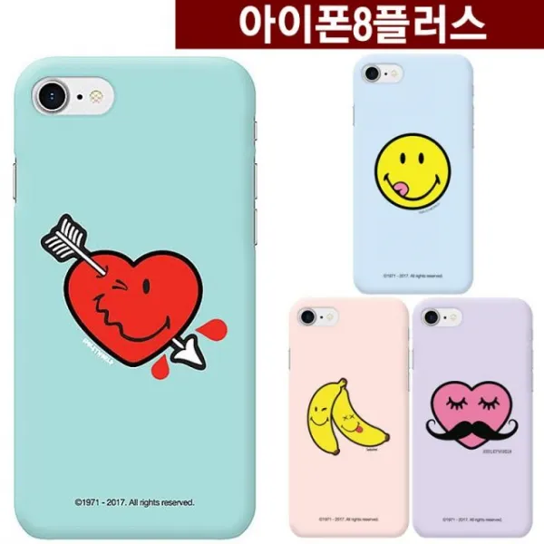 덕&컴 폰케이스 [아이폰8플러스 비비드 스마일 슬림 하드케이스] 젤리케이스 추천케이스 하드케이스