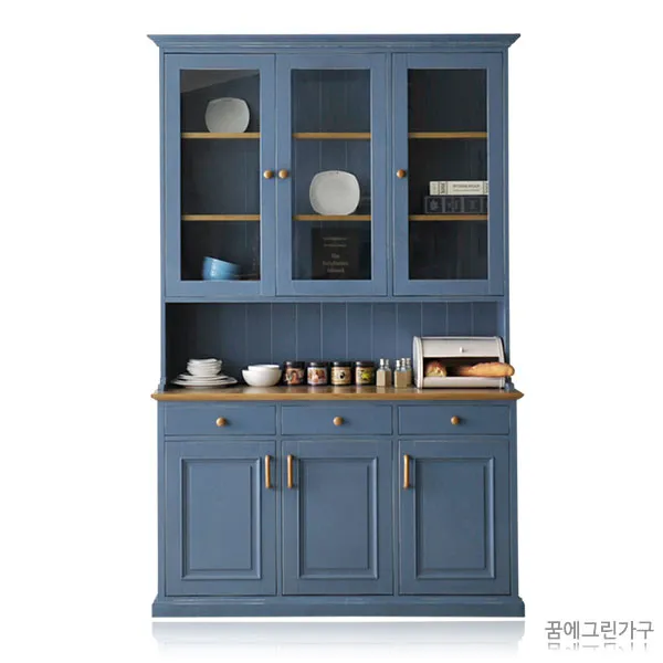 꿈에그린 아메리칸블루빈티지주방장식장 장식장, 블루빈티지