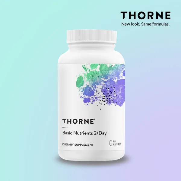 Thorne Research 쏜리서치 2-day 종합비타민 종합미네랄 야채캡슐60정, 60개입, 1개