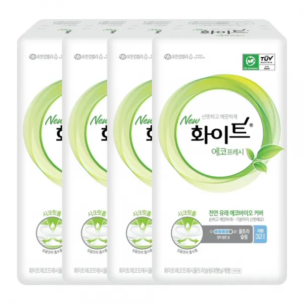 화이트 에코프레시 울트라슬림 대형 32개입 X 4개, 단일상품