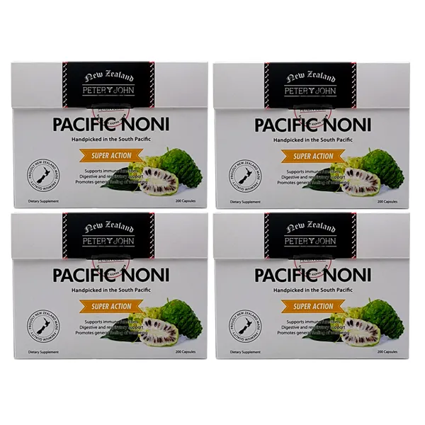 [피터앤존] PACIFIC NONI 뉴질랜드 퍼시픽노니 200캡슐 4개/ 면역건강에 도움!, 120g, 4개