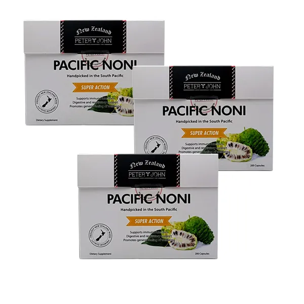 [피터앤존] PACIFIC NONI 뉴질랜드 퍼시픽노니 200캡슐 3개/ 면역건강에 도움!, 120g, 3개