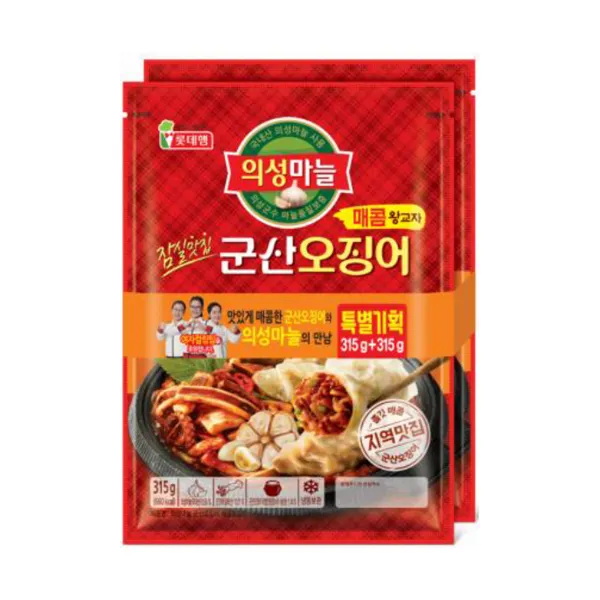 롯데 군산오징어 매콤왕교자, 315g, 2개