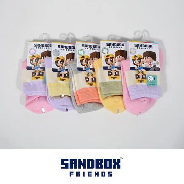 라이크데이 내가 찾던 (도티잠뜰/SB-12(여))귀여운 블록 캐릭터 여아용 양말