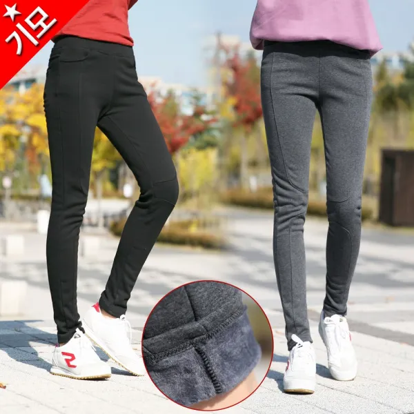 동대문스타일 여자 기모바지 융기모 레깅스 밴딩팬츠 여성면바지 OB면절개