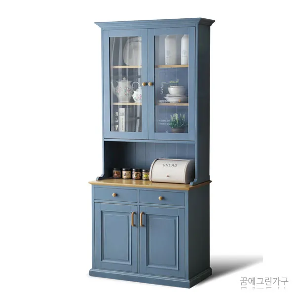 꿈에그린 아메리칸블루빈티지주방장식장 900 주방장식장, 블루