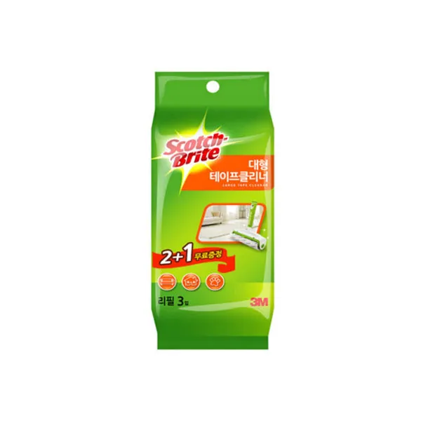 3M 스카치브라이트 대형 테이프클리너 리필(2+1입), 1개