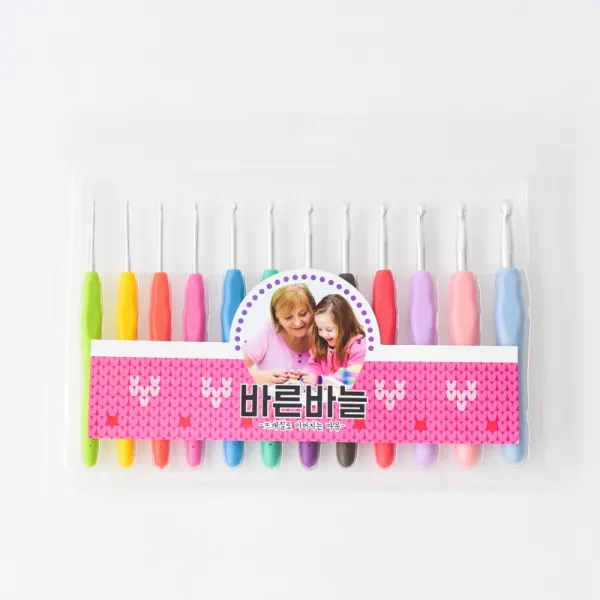 선량뜨개 바른바늘 실리콘 코바늘 12종세트