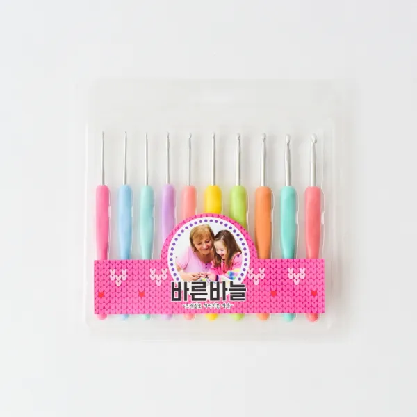 선량뜨개 바른바늘 실리콘 코바늘 10종세트