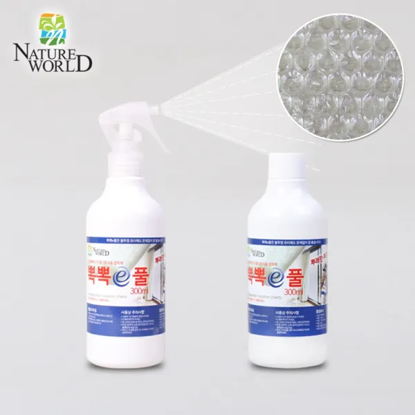 네이처월드 단열시트 유리 뽁뽁이 풀 접착제 보수 냉기차단 우풍차단, 일체형(300ml)
