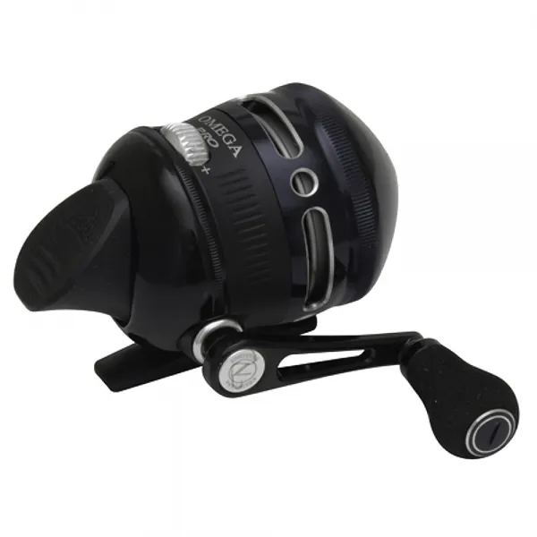 Zebco 오메가 프로 스핀캐스트 릴 6+1 BB 3.4:1 10lb/85yd, Black, ZO3PRO