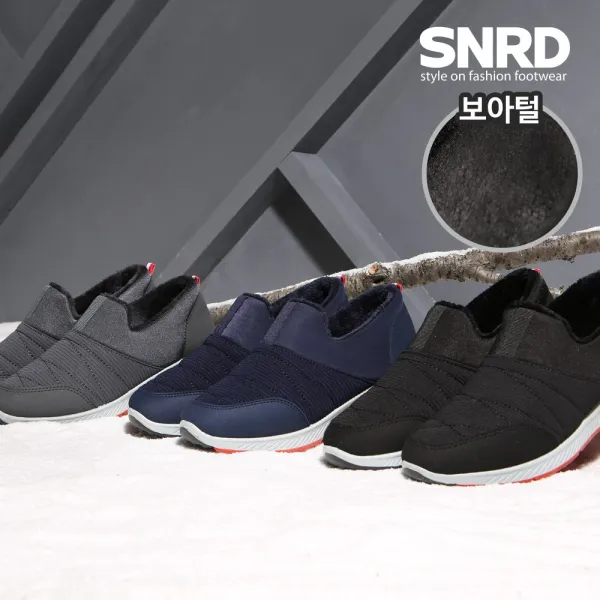 SNRD 방한화 패딩슬립온 스니커즈 털운동화 겨울신발 털신