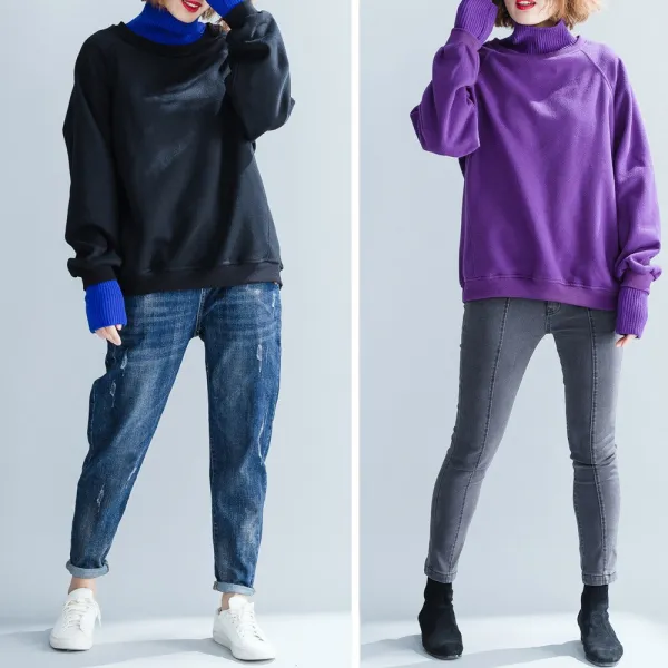 아이엠몽 여성 긴팔 롱 맨투맨 여성맨투맨 터틀넥 하이넥 겨울 스웻 보이트