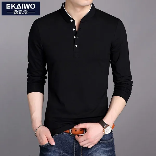 GB1004 남성 가을 겨울 긴팔 맨투맨 티 빅사이즈 캐주얼 차이나넥 CA534 티셔츠