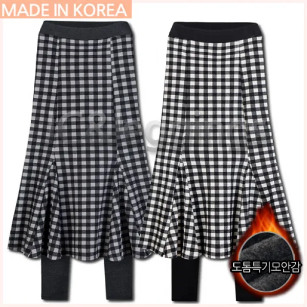 제이씨 국내생산! 도톰특기모체크롱인어치마레깅스 추운겨울에도 스타일은 예쁘게입자!