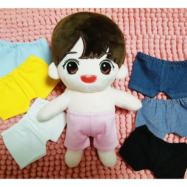 내니의다락방 20CM 인형용 솜뭉치 바지 인형옷, 하늘
