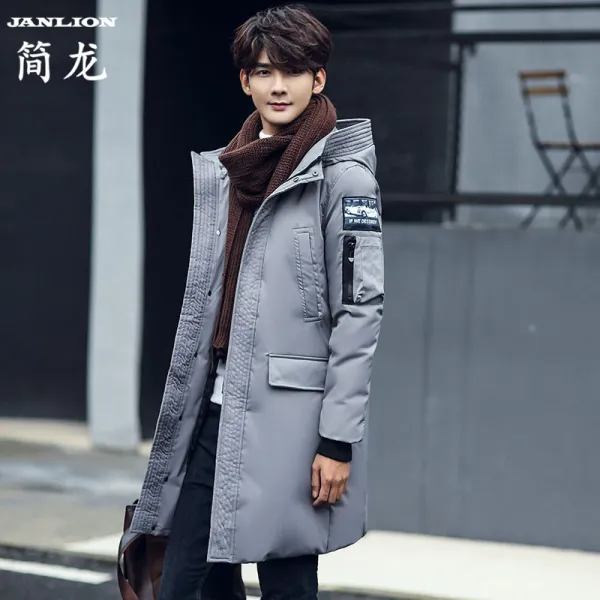유블리샵 남성 솜 롱 자켓 집업 롱 패딩 M 209