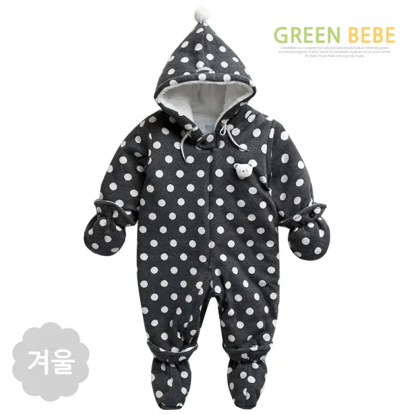 그린베베 방울곰 패딩 우주복 3종세트