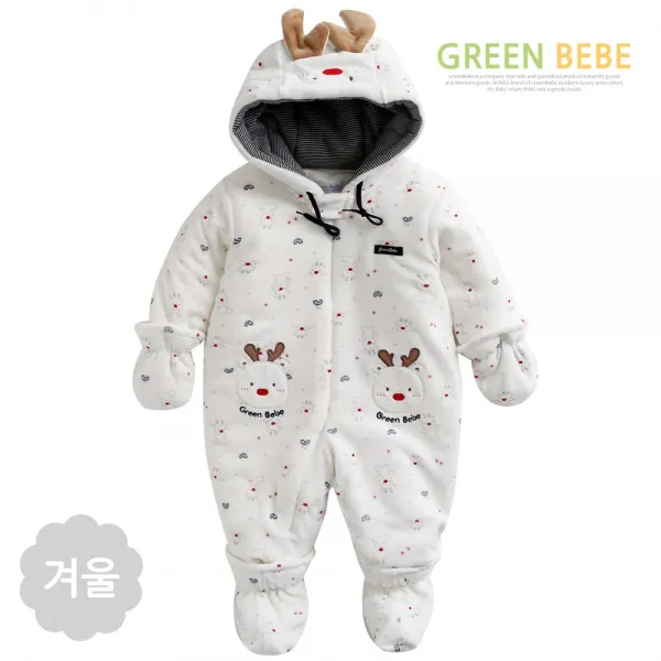 그린베베 루돌프 벨로아 패딩 우주복 3종세트
