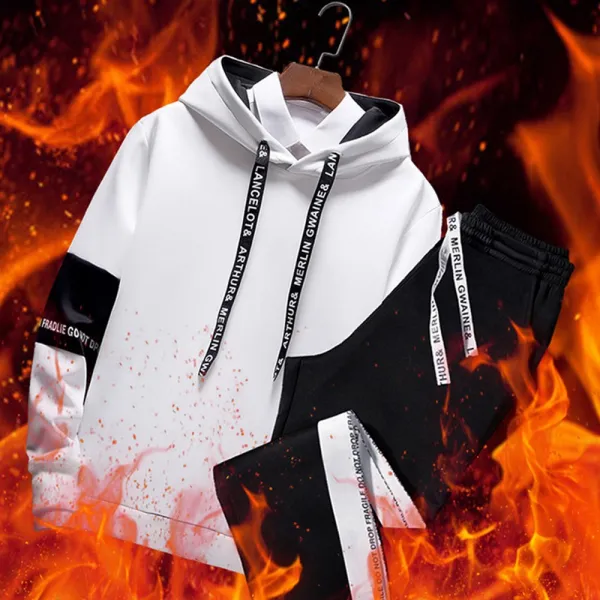  제로의옷장 남성 기모 배색 트레이닝 Mg1106m05