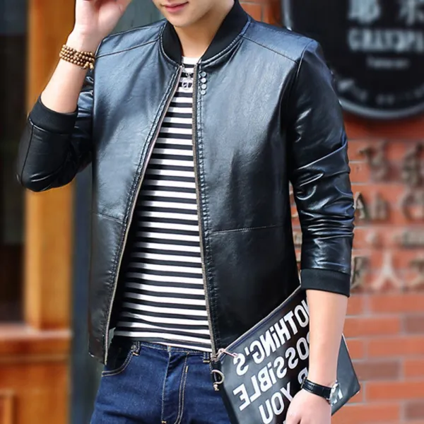  제로의옷장 남성 심플 가죽재킷 Mg1105m09