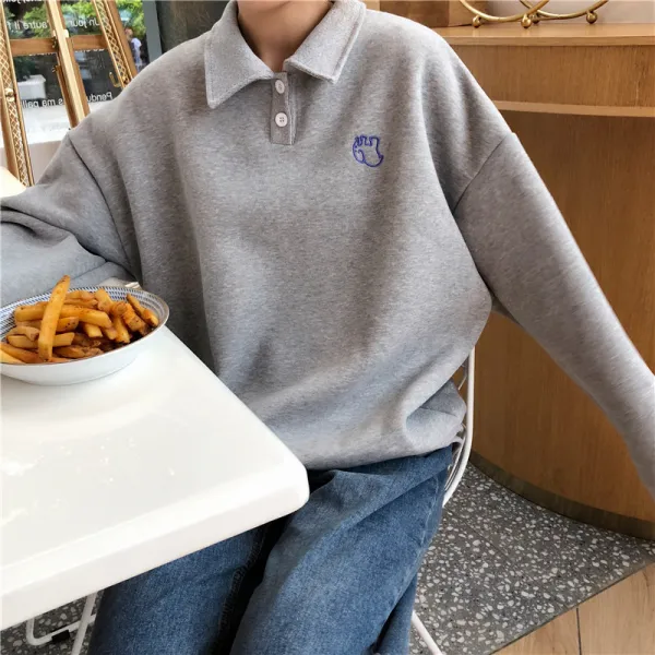 Gb1004 여성 겨울 늦가을 긴팔 맨투맨 빅사이즈 캐주얼 라운드넥 Ca916