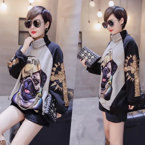 Qterra 특허브랜드 빅사이즈 가을겨울 기모추가 루즈핏 맨투맨 롱