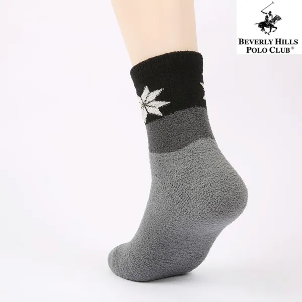 버버리힐즈폴로클럽 남성수면양말세트 고급브랜드 남자신사 수면닥텔보온방한두꺼운털 회색겨울 중목