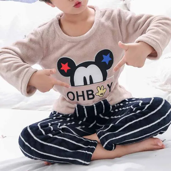 Hd 가을 겨울 아동 수면 잠옷 홈웨어 파자마 9 Aku826b