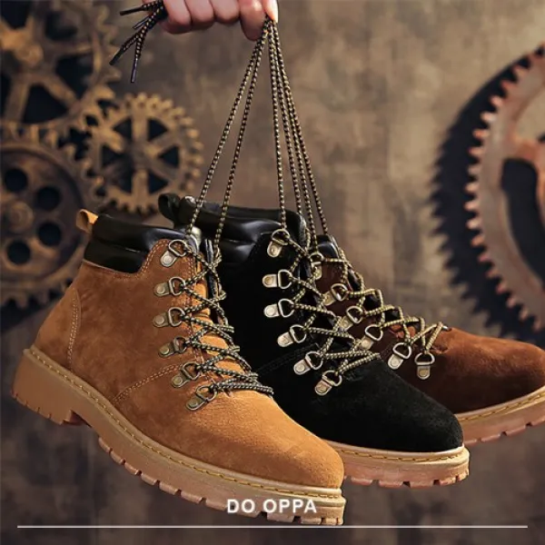 도오빠 남자 남성 워커 부츠 디자인 스타일 패션 2018 가을 겨울 방한화 코가